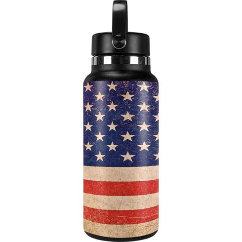 Distressed American Flag Hydro Flask 32oz Wide Mouth Skin